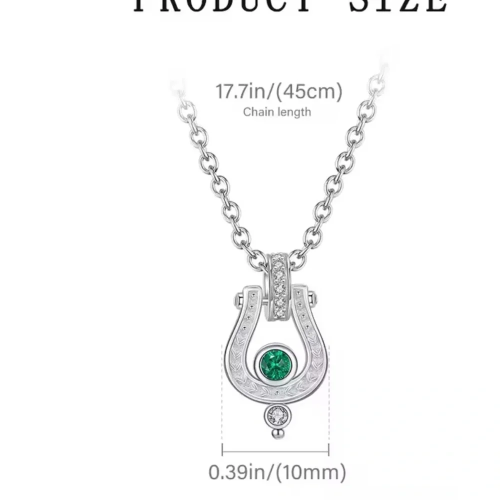 New .925 Sterling and Emerald Necklace